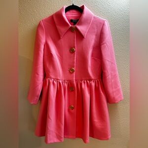 Halogen Pink Peplum Topper Jacket with A-line Silhouette